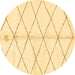 Round Solid Brown Modern Rug, abs2931brn