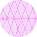 Round Solid Purple Modern Rug, abs2931pur