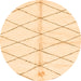 Round Solid Orange Modern Rug, abs2931org