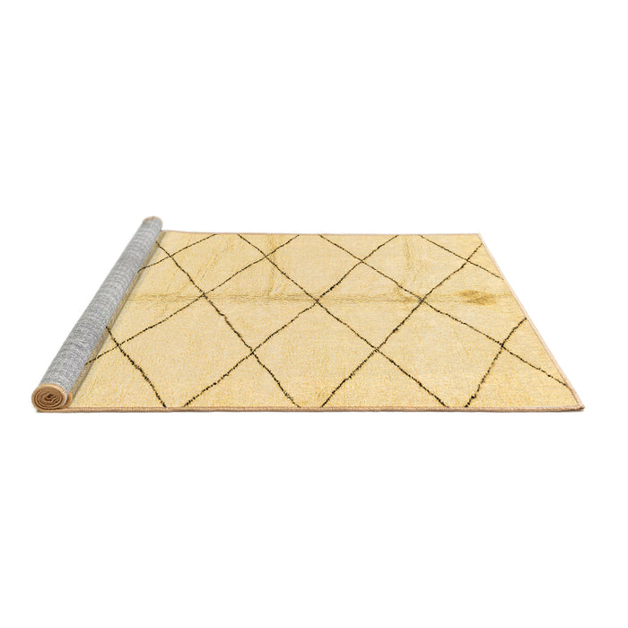 Sideview of Machine Washable Solid Brown Modern Rug, wshabs2931brn