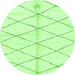 Round Solid Green Modern Rug, abs2931grn