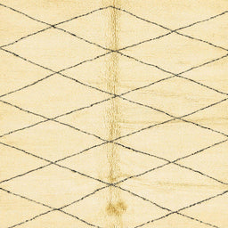 Square Abstract Yellow Solid Rug, abs2931