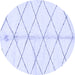 Round Solid Blue Modern Rug, abs2931blu