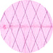 Round Solid Pink Modern Rug, abs2931pnk