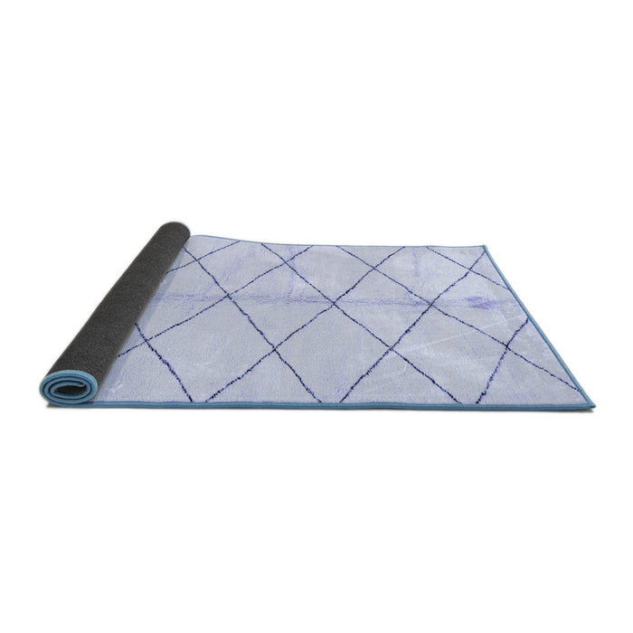Sideview of Solid Blue Modern Rug, abs2931blu