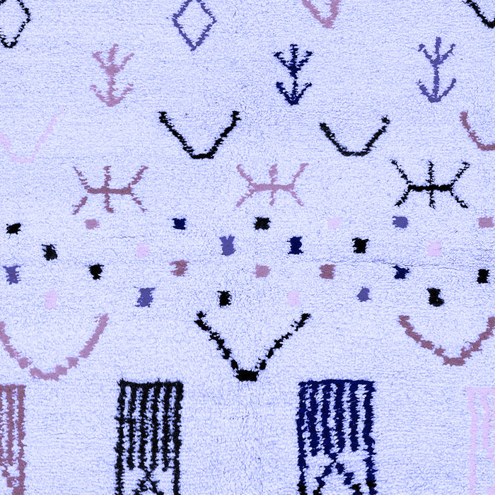 Machine Washable Solid Blue Modern Rug, wshabs2932blu