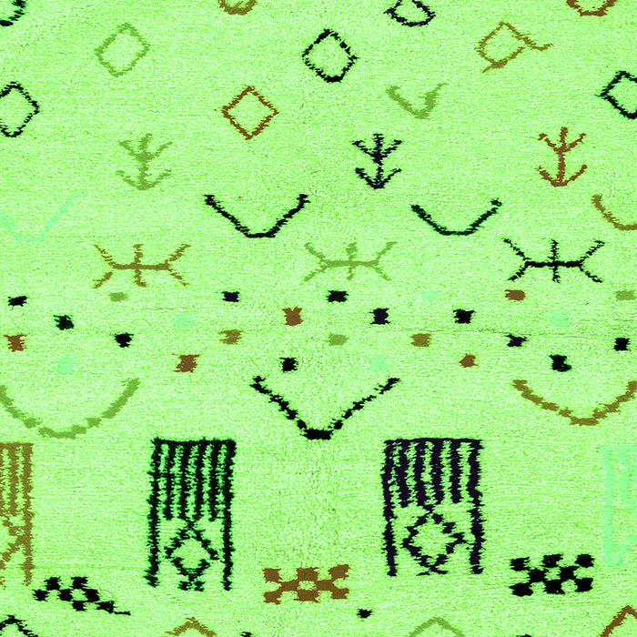 Square Machine Washable Solid Green Modern Area Rugs, wshabs2932grn