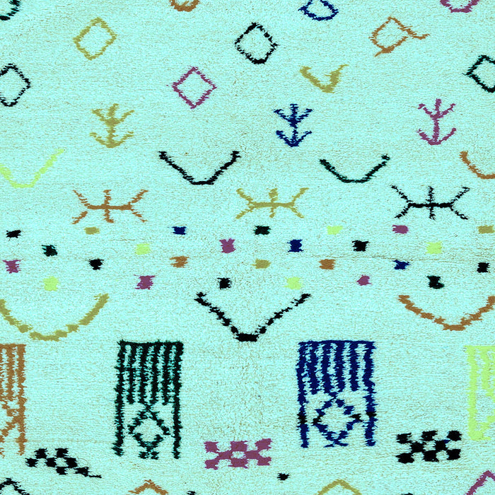 Square Solid Light Blue Modern Rug, abs2932lblu