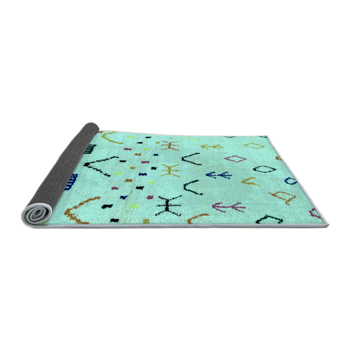 Sideview of Solid Light Blue Modern Rug, abs2932lblu