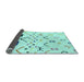 Sideview of Solid Light Blue Modern Rug, abs2932lblu