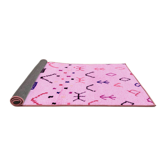 Sideview of Solid Pink Modern Rug, abs2932pnk
