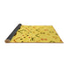 Sideview of Solid Yellow Modern Rug, abs2932yw