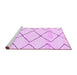 Sideview of Machine Washable Solid Purple Modern Area Rugs, wshabs2933pur