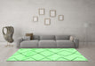 Machine Washable Solid Emerald Green Modern Area Rugs in a Living Room,, wshabs2933emgrn