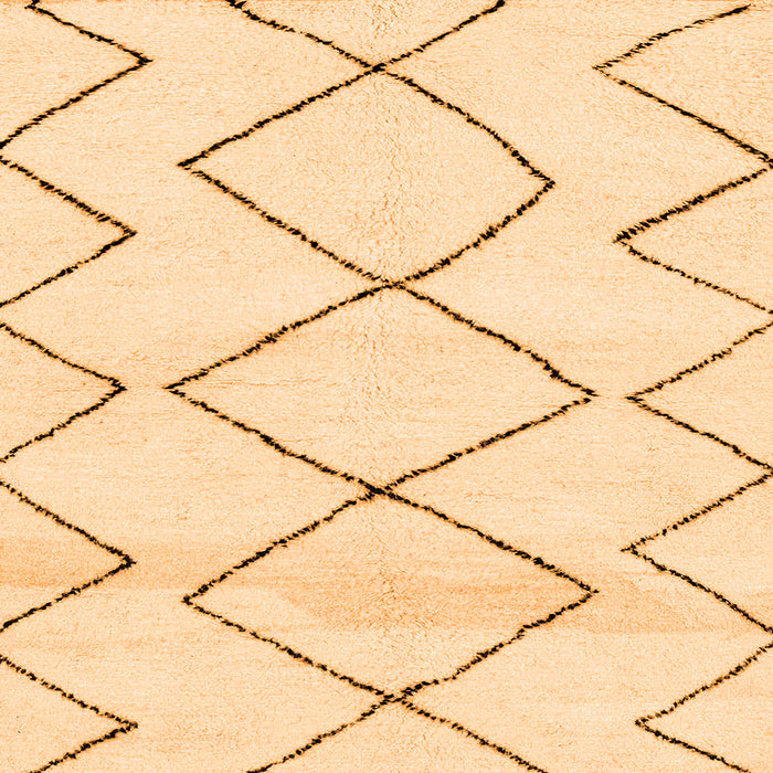 Square Machine Washable Solid Orange Modern Area Rugs, wshabs2933org