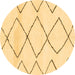 Round Solid Brown Modern Rug, abs2933brn