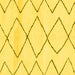 Square Solid Yellow Modern Rug, abs2933yw