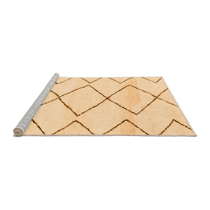 Sideview of Machine Washable Solid Orange Modern Area Rugs, wshabs2933org