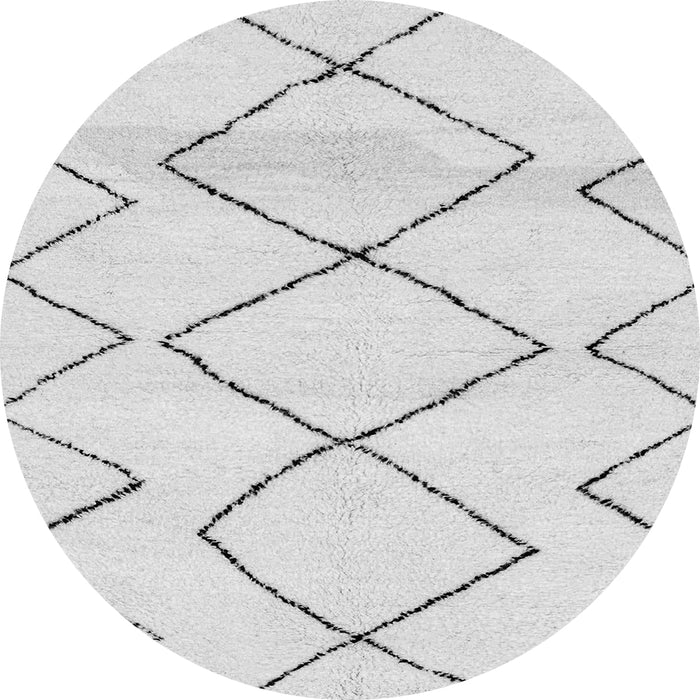 Round Solid Gray Modern Rug, abs2933gry
