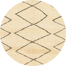 Round Abstract Khaki Gold Solid Rug, abs2933