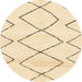 Round Abstract Khaki Gold Solid Rug, abs2933