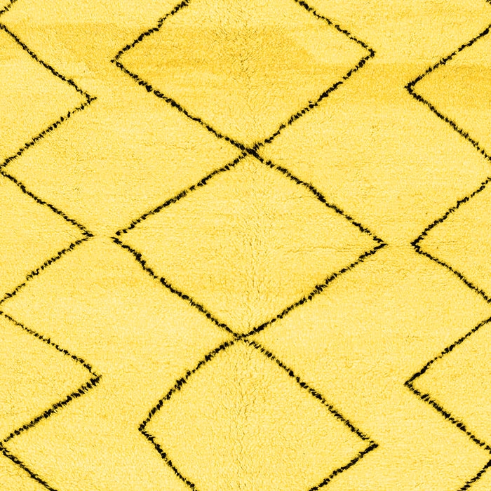 Solid Yellow Modern Rug, abs2933yw