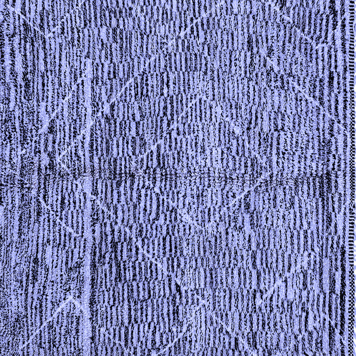 Square Solid Blue Modern Rug, abs2934blu