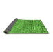 Sideview of Solid Green Modern Rug, abs2934grn