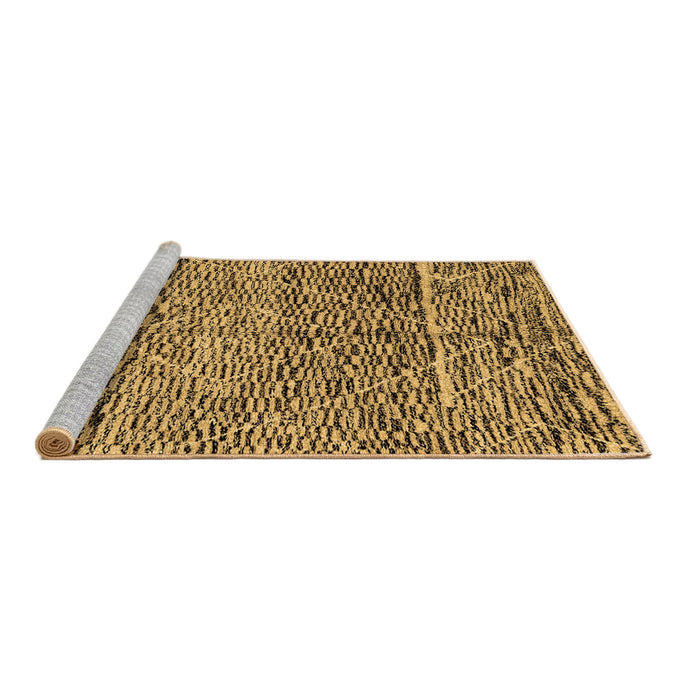 Sideview of Machine Washable Solid Brown Modern Rug, wshabs2934brn