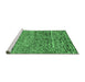 Sideview of Machine Washable Solid Emerald Green Modern Area Rugs, wshabs2934emgrn