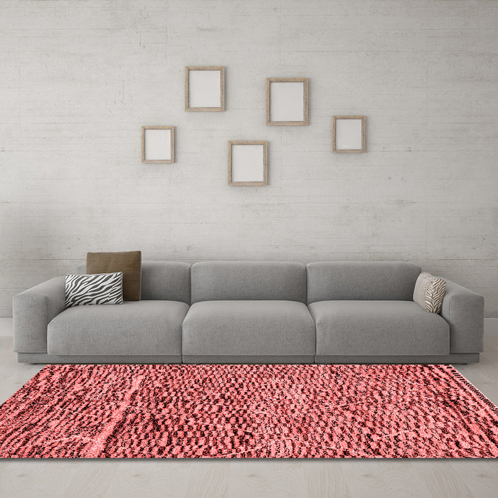 Modern Red Washable Rugs
