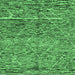 Square Solid Emerald Green Modern Rug, abs2934emgrn