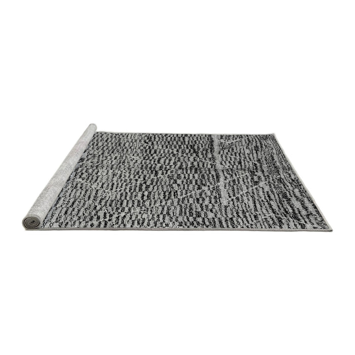 Sideview of Machine Washable Solid Gray Modern Rug, wshabs2934gry