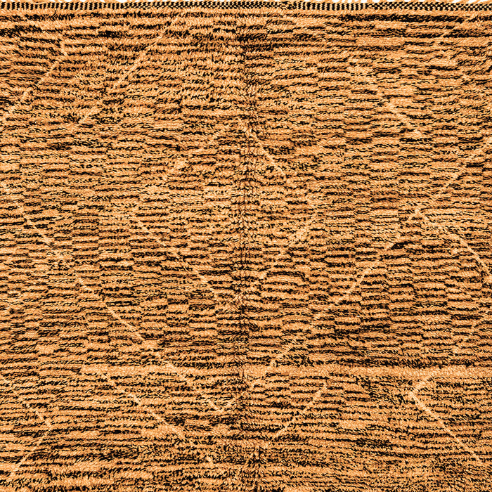 Square Machine Washable Solid Orange Modern Area Rugs, wshabs2934org