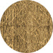 Round Solid Brown Modern Rug, abs2934brn