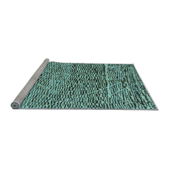 Sideview of Machine Washable Solid Light Blue Modern Rug, wshabs2934lblu
