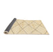 Sideview of Abstract Khaki Gold Solid Rug, abs2935