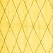 Square Machine Washable Solid Yellow Modern Rug, wshabs2935yw