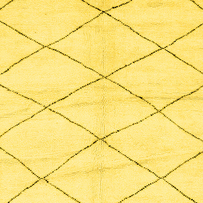 Machine Washable Solid Yellow Modern Rug, wshabs2935yw