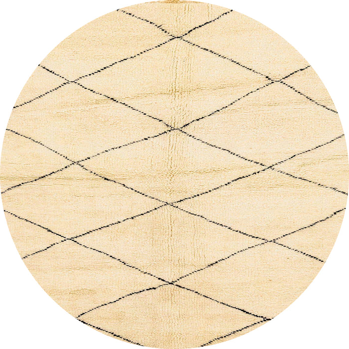 Round Machine Washable Abstract Khaki Gold Rug, wshabs2935