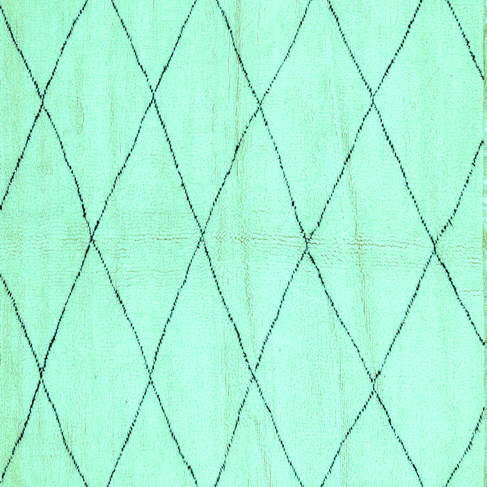 Square Solid Turquoise Modern Rug, abs2935turq