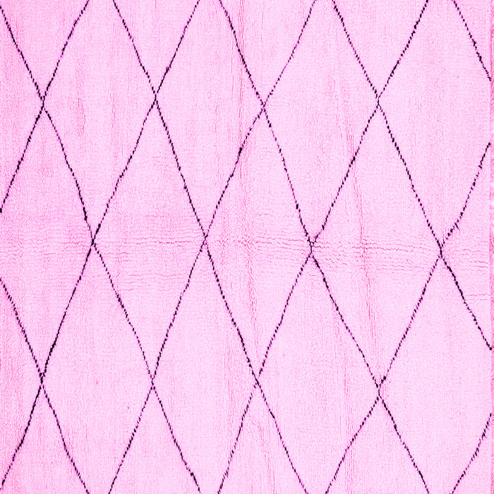 Square Solid Pink Modern Rug, abs2935pnk