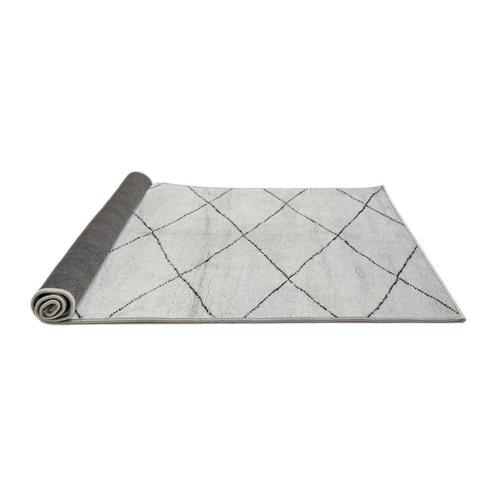 Sideview of Solid Gray Modern Rug, abs2935gry