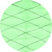 Round Solid Emerald Green Modern Rug, abs2935emgrn