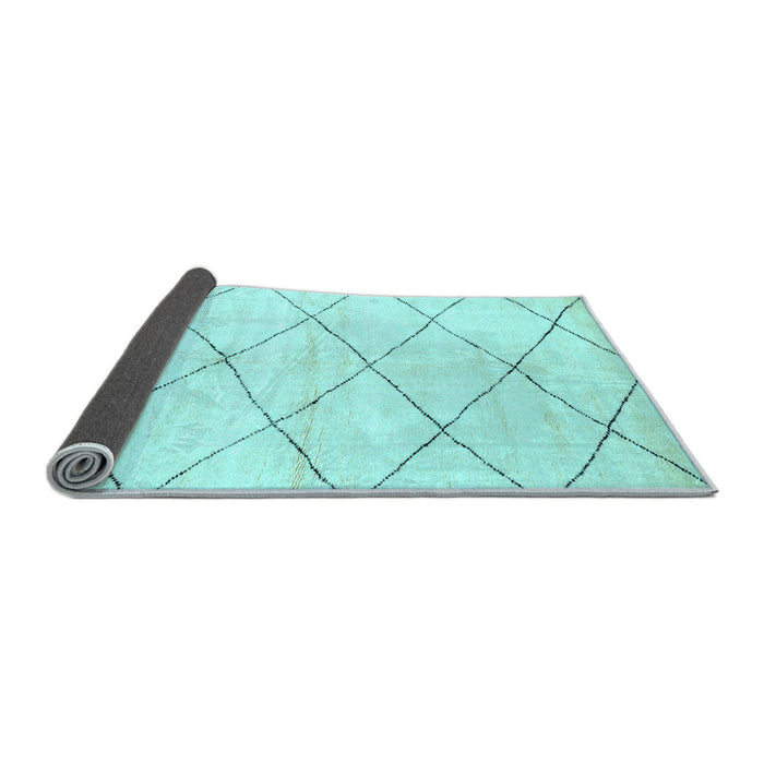 Sideview of Solid Light Blue Modern Rug, abs2935lblu