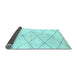 Sideview of Solid Light Blue Modern Rug, abs2935lblu