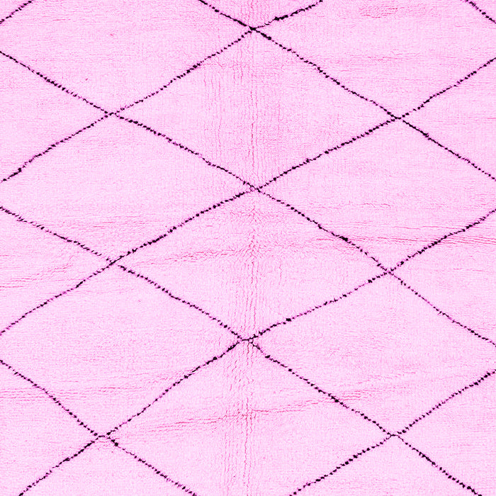 Machine Washable Solid Pink Modern Rug, wshabs2935pnk