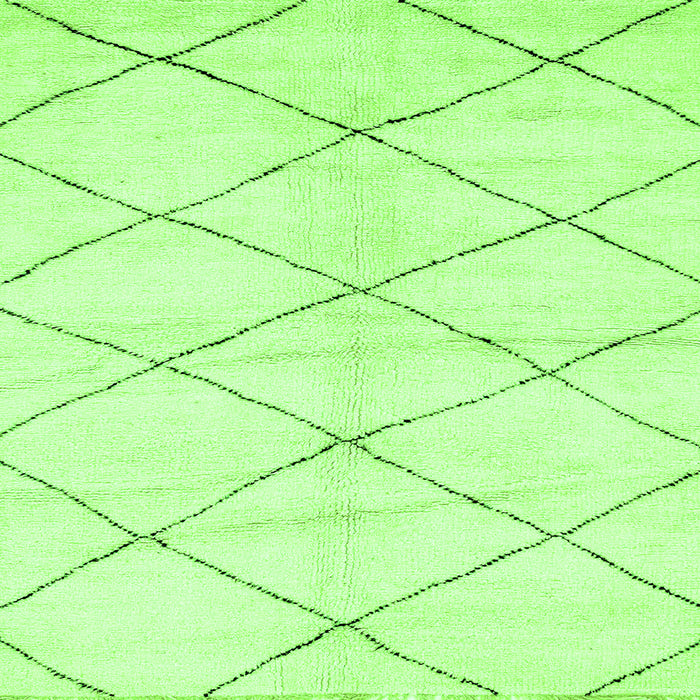 Square Machine Washable Solid Green Modern Area Rugs, wshabs2935grn