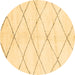 Round Solid Brown Modern Rug, abs2935brn