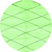 Round Solid Green Modern Rug, abs2935grn